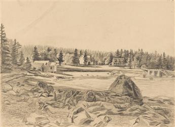 FAIRFIELD PORTER Maine Landscape.